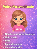 Video personalizado animado - niño/a con nombre (8 segundos)