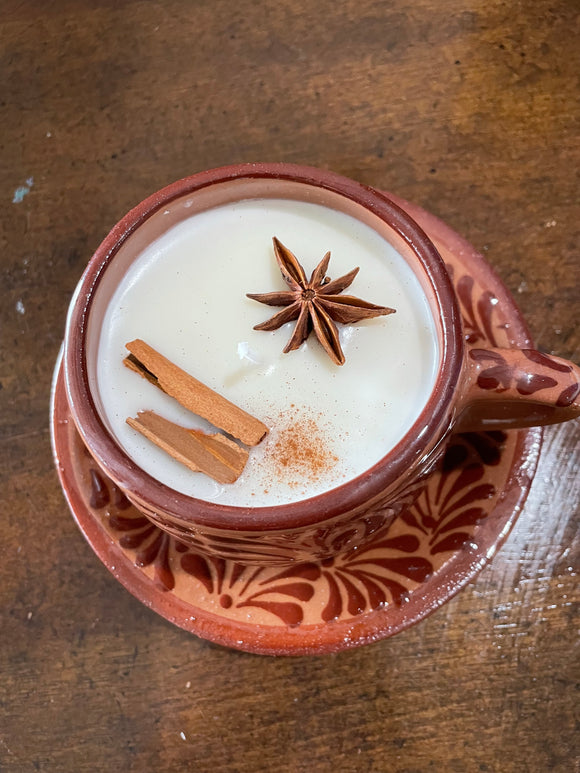 Handmade in Mexico candle, mug set