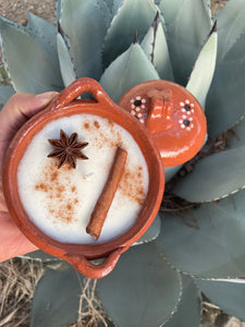 Horchata Aroma Candle | Handmade Mexican Flowers Sansera | Scented Candle | Soy Wax