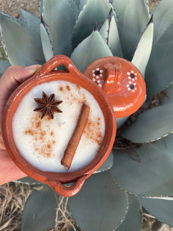 Horchata Aroma Candle | Handmade Mexican Flowers Sansera | Scented Candle | Soy Wax